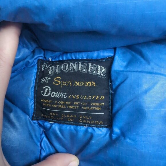 Vintage 70s Pioneer Down Insulated Parka Lightning Zipper - Picture 4 of 8